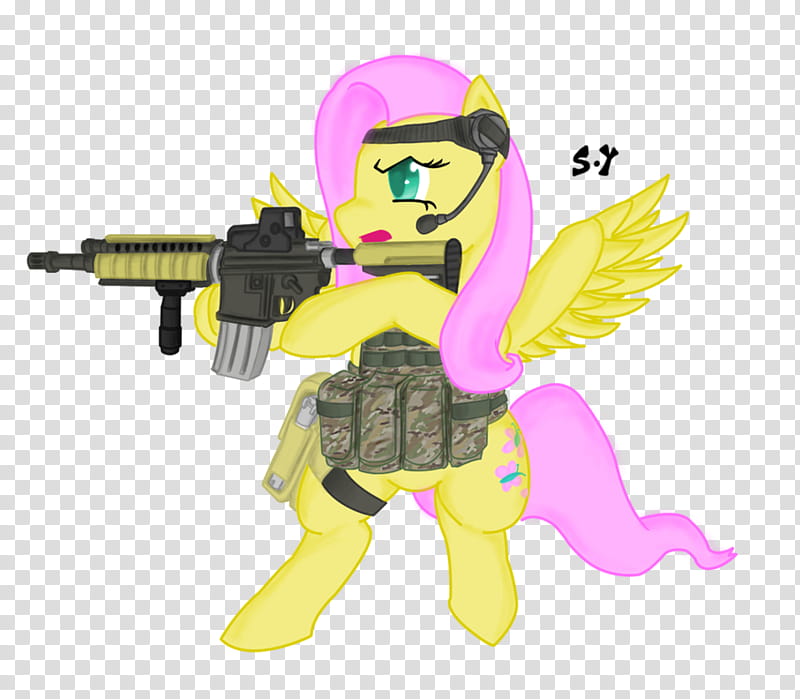 My Little Commando Friendship is Magic, Fluttershy transparent background PNG clipart