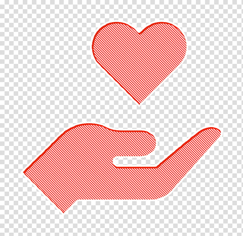 Charity icon Care icon Miscellaneous icon, Care Icon, Heart, Red, Hand, Finger, Line, Love transparent background PNG clipart