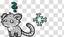 Shimeji Snow Leopard, gray cat illustration transparent background PNG clipart