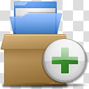 Oxygen Refit, add-folder-to-archive, brown and blue folder files illustration transparent background PNG clipart