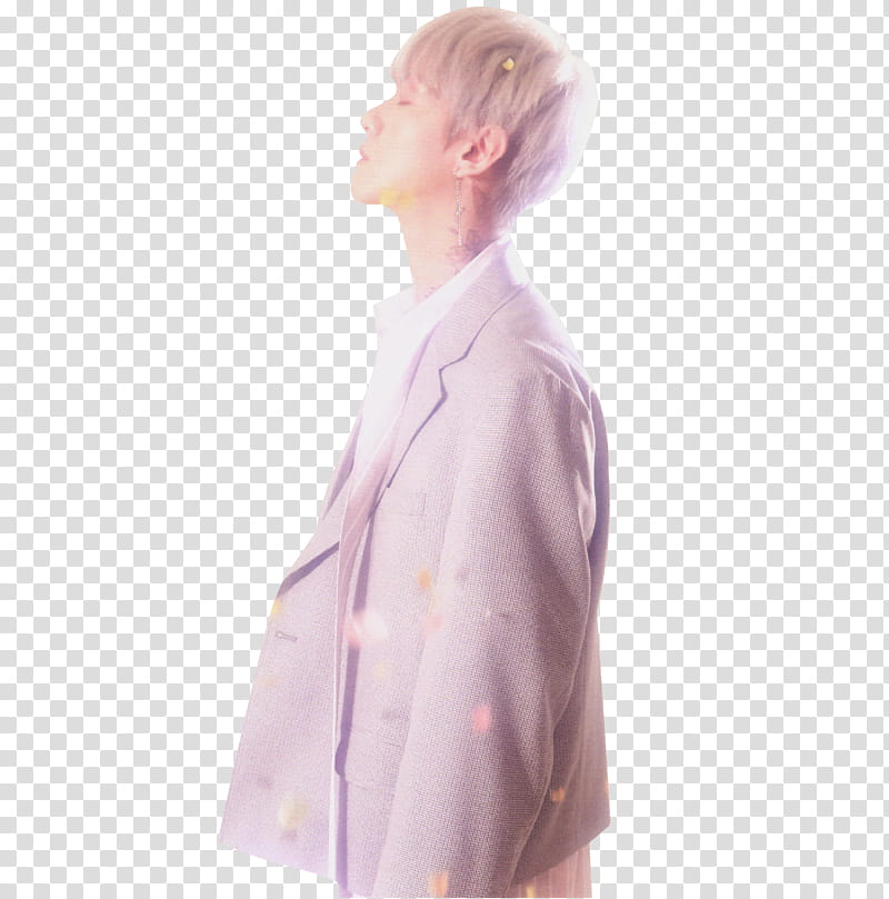 BaekHyun Blooming Day, man wearing white blazer transparent background PNG clipart