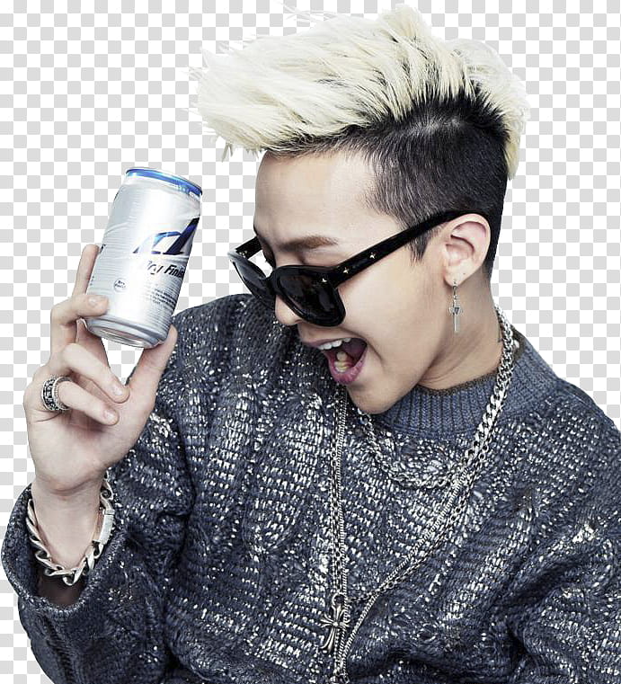 All my GD s, Big Bang G Dragon holding beverage can transparent background PNG clipart