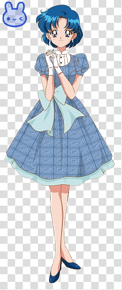 blue haired Sailor Moon character transparent background PNG clipart