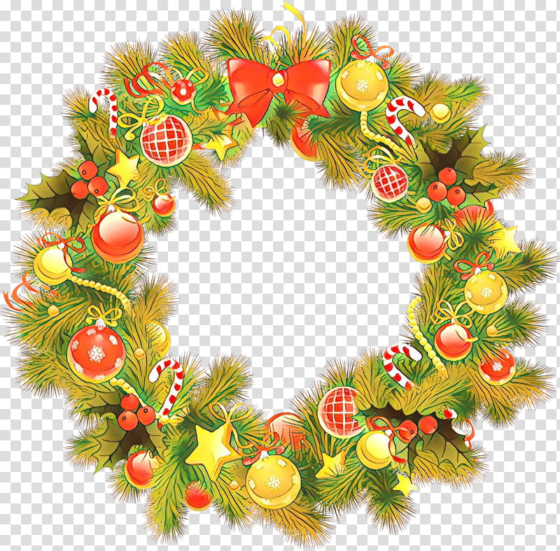 Christmas decoration, Cartoon, Wreath, Plant, Interior Design, Pine, Tree, Christmas Ornament transparent background PNG clipart
