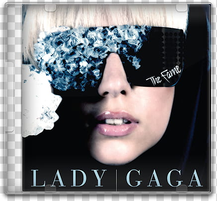 Lady Gaga CD Cover icon, The Fame transparent background PNG clipart