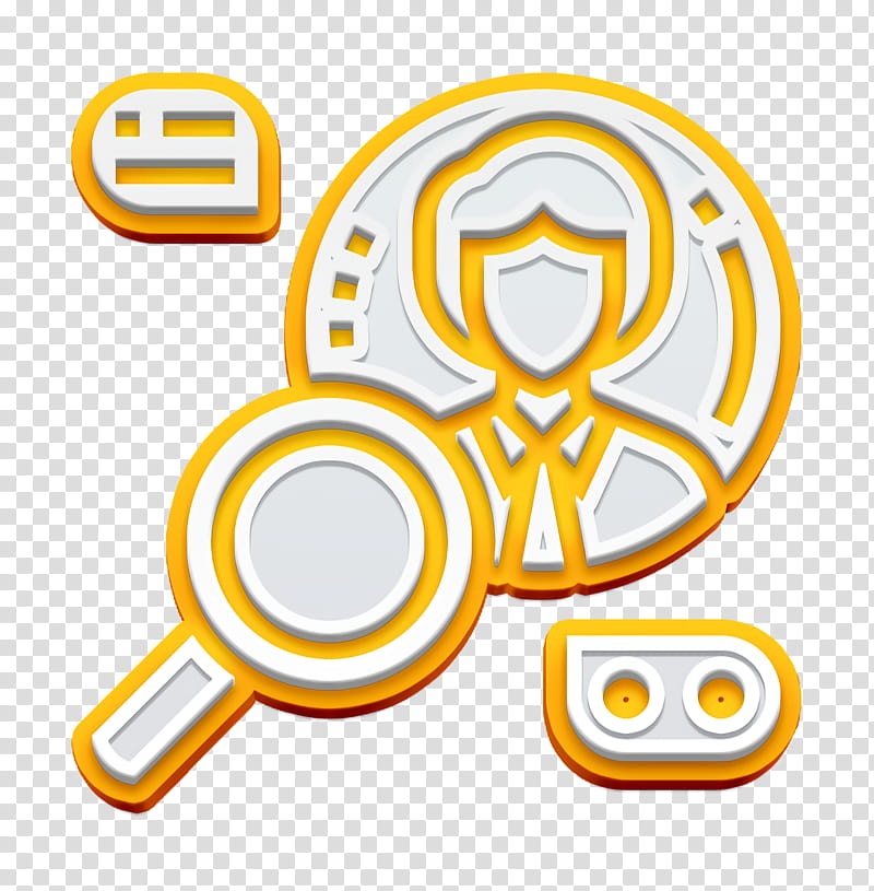 Search icon Agile Methodology icon Business and finance icon, Yellow, Symbol transparent background PNG clipart