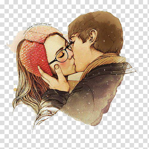 dolls o munequitas, woman and man kissing transparent background PNG clipart