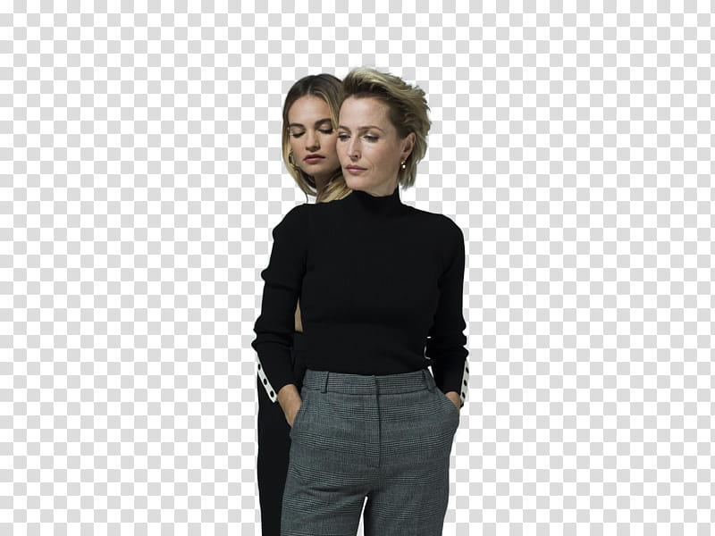 LILY JAMES Y GILLIAN ANDERSON,  transparent background PNG clipart