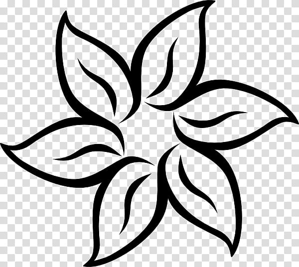 Black And White Flower, Silhouette, Line Art, Floral Design, Drawing, Blackandwhite, Leaf, Petal transparent background PNG clipart