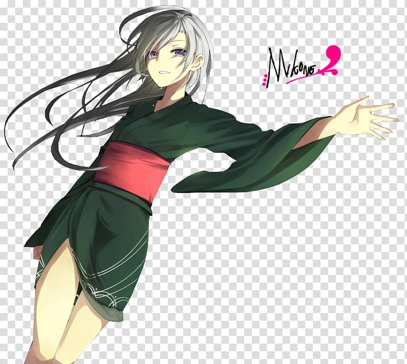 Anime Render , grey-haired female character illustration transparent background PNG clipart