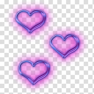 Watch, three purple hearts illustration transparent background PNG clipart