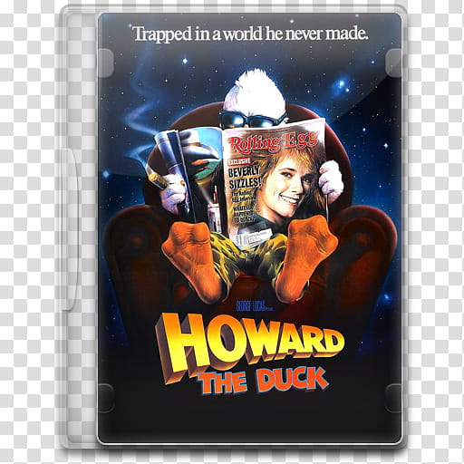 Movie Icon Mega , Howard the Duck, Howard The Duck DVD case transparent background PNG clipart