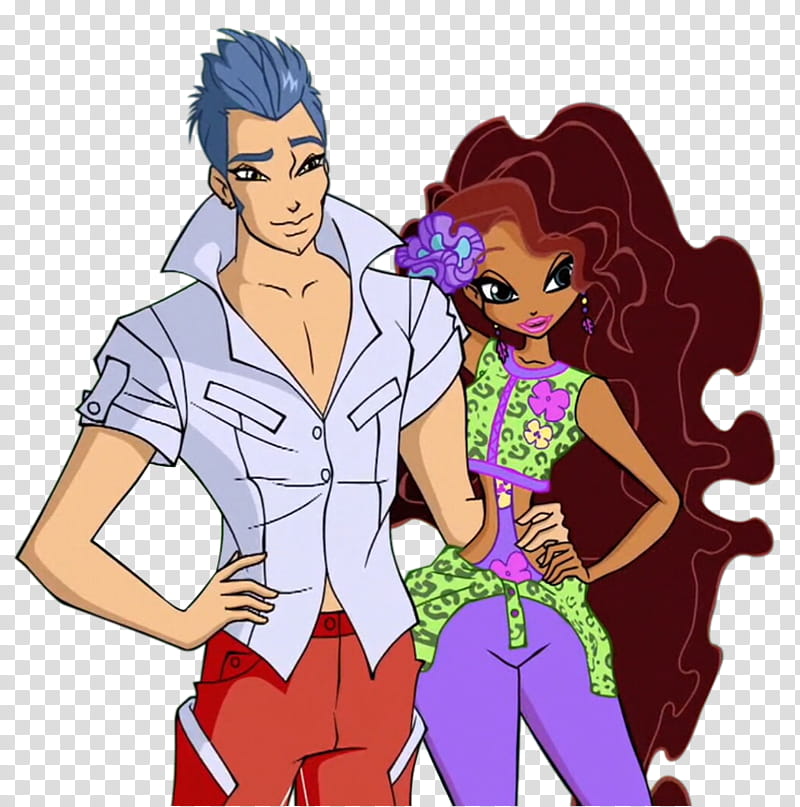 Winx Club Aisha and Nex Side transparent background PNG clipart