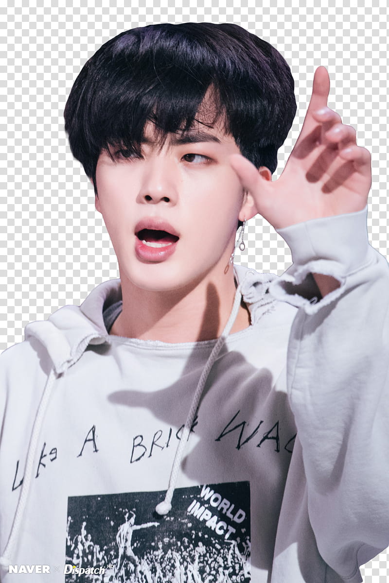 Seokjin BTS, man opening mouth transparent background PNG clipart