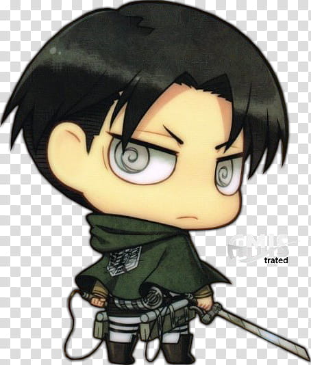 SNK Corporal Levi Chibi, man in green top transparent background PNG clipart