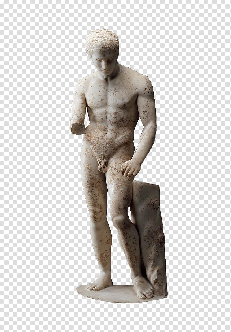 Greek Statues, topless man statue transparent background PNG clipart