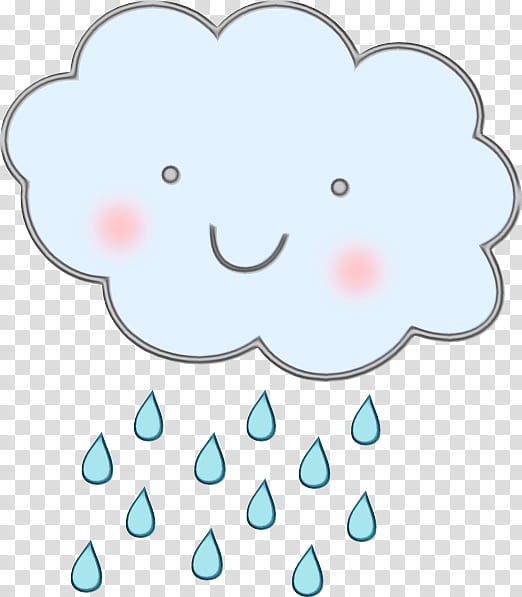 cloud turquoise aqua cartoon line, Watercolor, Paint, Wet Ink, Meteorological Phenomenon, Smile, Heart transparent background PNG clipart