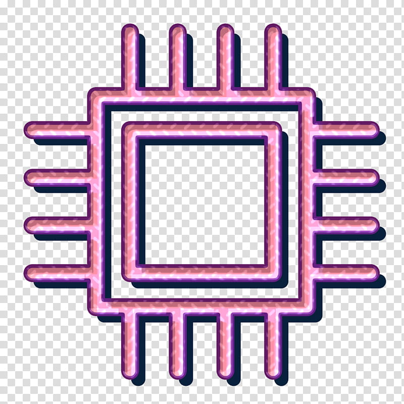 computer icon electronic icon microprocessor icon, Technology Icon, Web Icon, Line, Magenta, Square transparent background PNG clipart