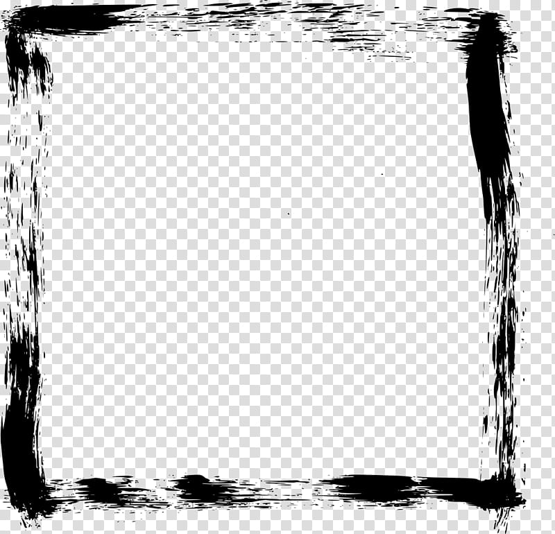 Paint Brush, Drawing, Frames, BORDERS AND FRAMES, Paint Brushes, Ink Brush, Rectangle, Blackandwhite transparent background PNG clipart