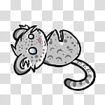 Shimeji Snow Leopard, grey mouse icon transparent background PNG clipart