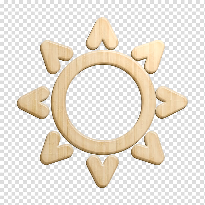 light icon shine icon sun icon, Beige, Circle, Wood, Symbol transparent background PNG clipart