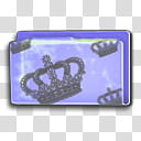 Royalty Folders, purple and black crown print folder sorter transparent background PNG clipart