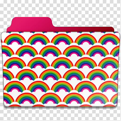 Folder Icons, rainbow folder icon transparent background PNG clipart