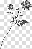 Flower Brushes, grey rose illustration transparent background PNG clipart