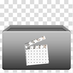 Grey Stack Icons, box video empty transparent background PNG clipart