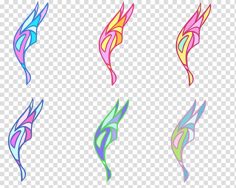 Winx Club Speedix Wing Base , six assorted-color flames illustration transparent background PNG clipart