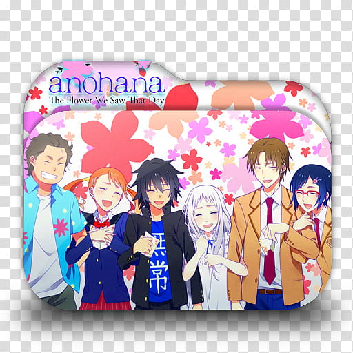 Anohana Anime Folder Icon, Anohana the flower we saw that day folder illustration transparent background PNG clipart