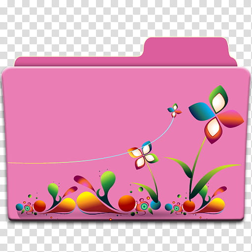 Floral Folder , pink floral folder icon transparent background PNG clipart
