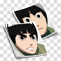 Naruto II Team Gai Icons, Lee x, Rock Lee illustration collage transparent background PNG clipart