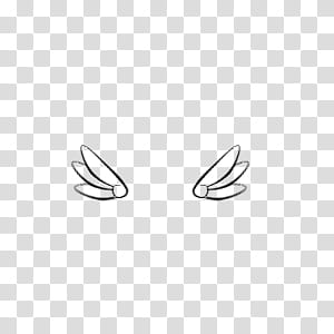 Rabbit Base Free to Use, two black wings transparent background PNG clipart