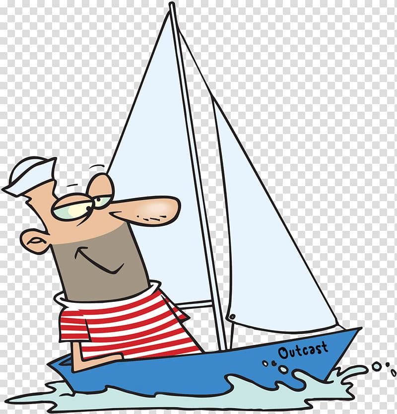 Boat, Sailboat, Sailing, Guy, Sailing Ship, Cartoon, Sailing Yacht