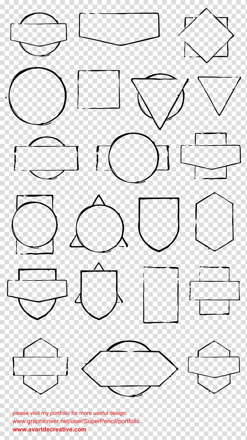 Free Hand Drawn Frame , logo line drawings collage transparent background PNG clipart