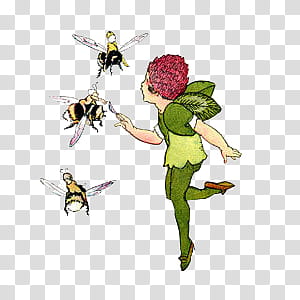 faries s, fairy with bees transparent background PNG clipart