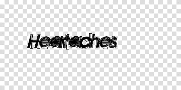 Black white words , Heartaches text illustration transparent background PNG clipart