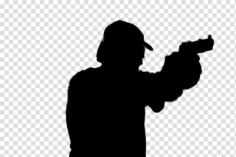 Microphone, Human, Finger, Silhouette, Behavior, Standing, Gun, Firearm transparent background PNG clipart