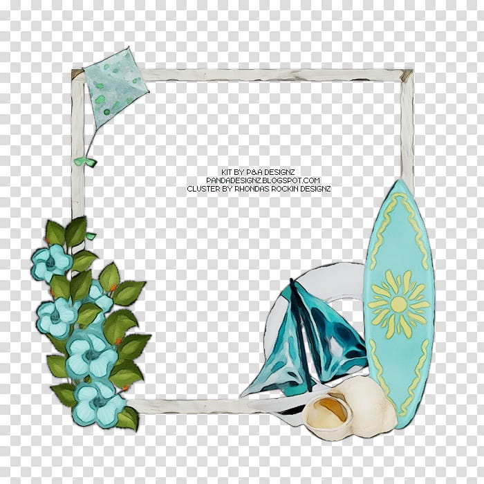 Watercolor Plant, Paint, Wet Ink, Jewellery, Frames, Body Jewellery, Painting, Turquoise transparent background PNG clipart
