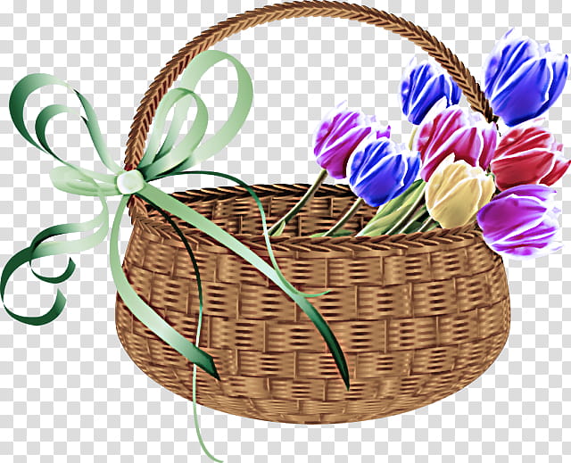 wicker gift basket picnic basket hamper easter, Easter
, Plant, Flower, Flower Girl Basket, Home Accessories transparent background PNG clipart