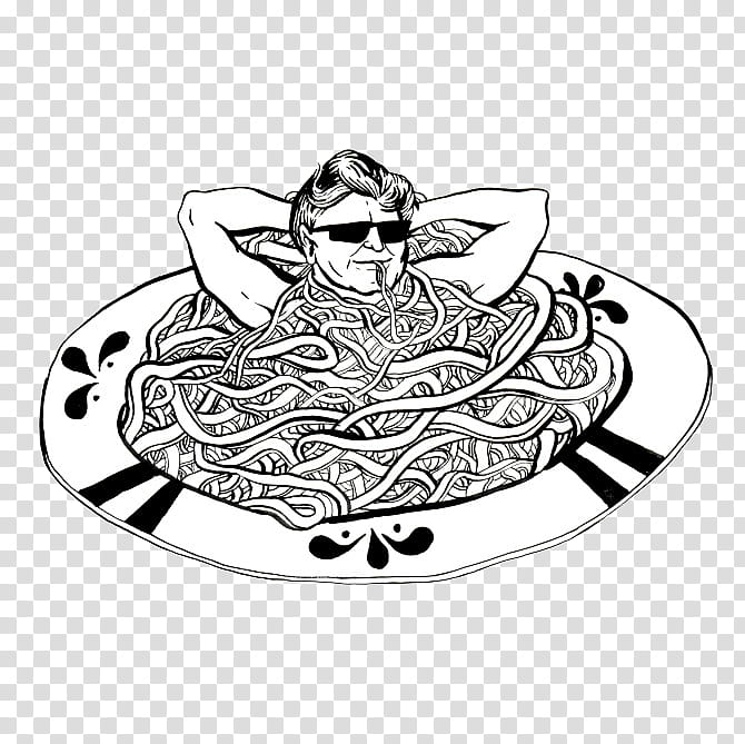 Book Black And White, Pasta, Drawing, Cartoon, Line Art, Spaghetti With Meatballs, Coloring Book, Pencil transparent background PNG clipart