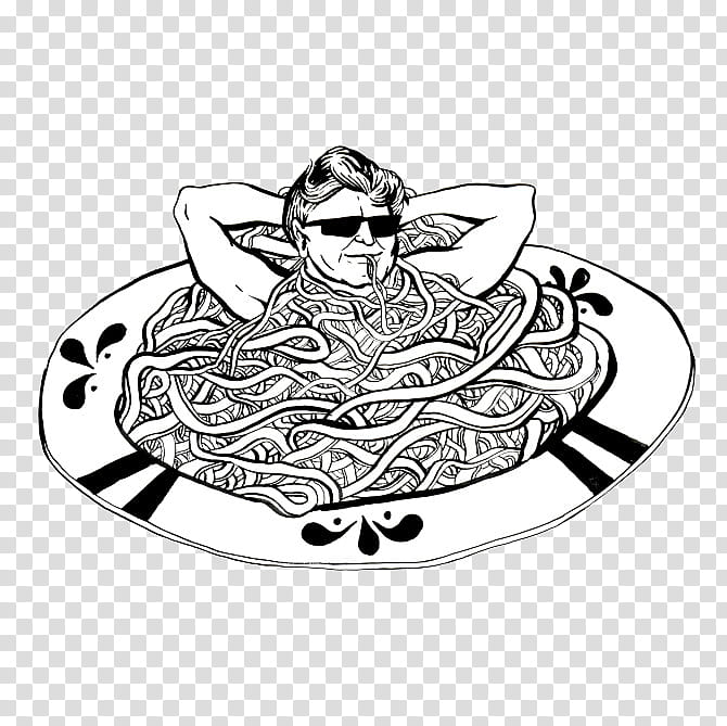 spaghetti clip art black and white