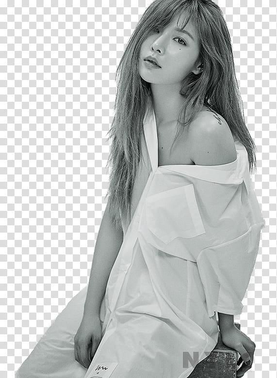 b w Hyuna transparent background PNG clipart