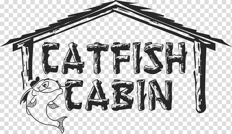 Restaurant Logo, Organization, Log Cabin, Catfish Cabin, Menu, Text, Black And White
, Area transparent background PNG clipart