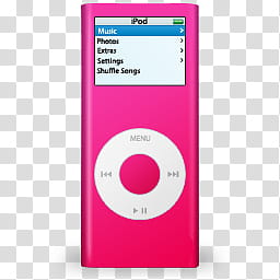 Apple iSet, pink iPod nano transparent background PNG clipart