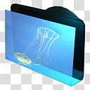 MidnightAqua D Folder IconSet, cf_JYosBLK_x, blue jellyfish folder icon transparent background PNG clipart