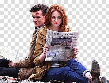 Matt Smith and Karen Gillan transparent background PNG clipart