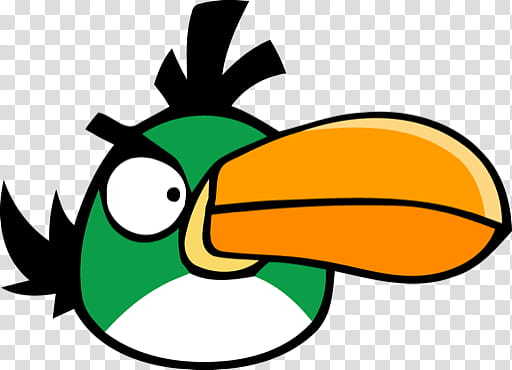 green and yellow Angry Bird transparent background PNG clipart
