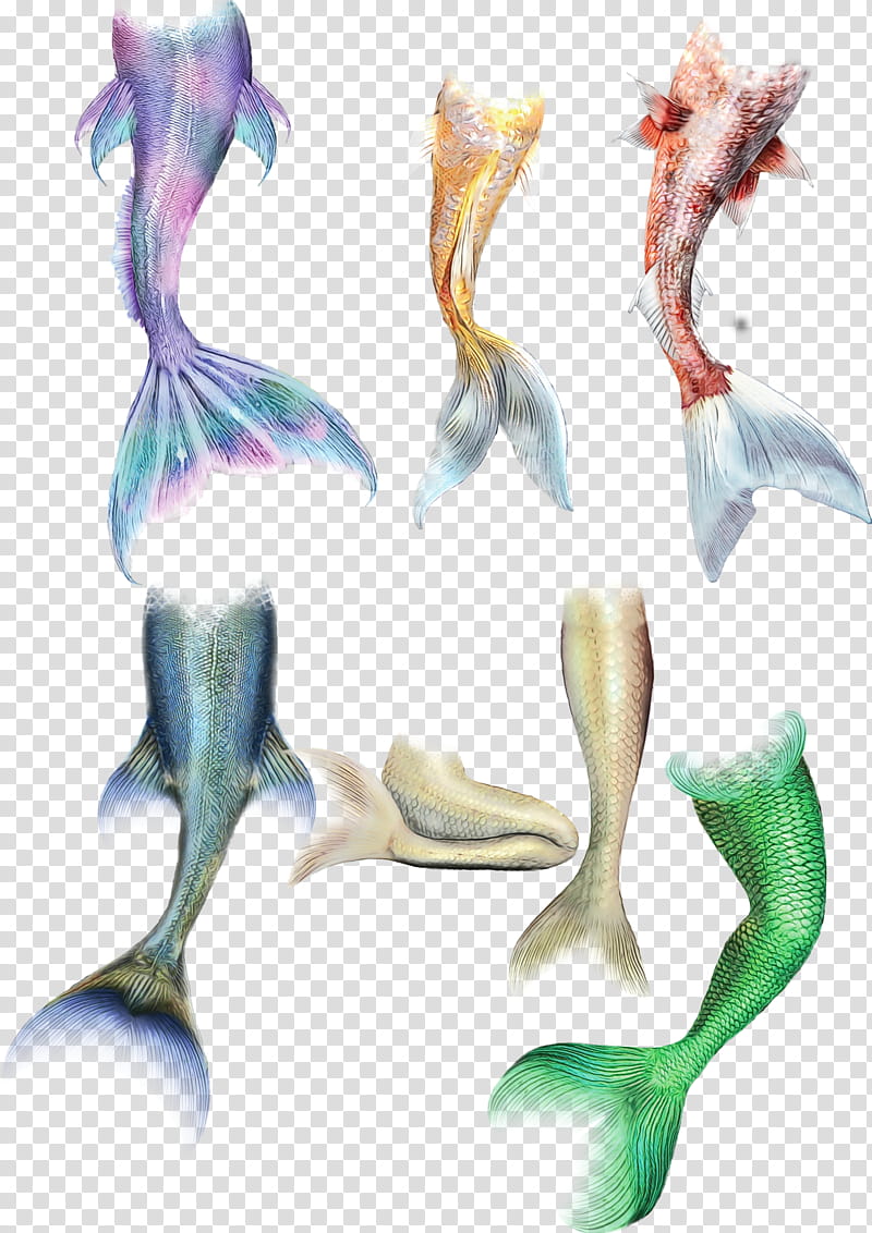 Mermaid, Watercolor, Paint, Wet Ink, Fish, Tail, Dolphin, Plant transparent background PNG clipart